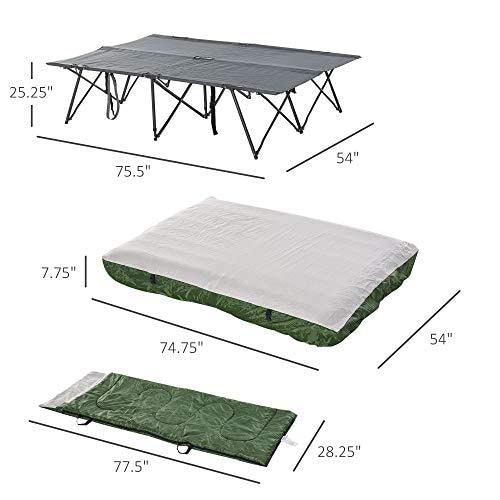 Folding Camping Cot with Pillows C15611