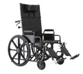 24 Inch Reclining Wheelchair with Elevating Leg Rests Q5606