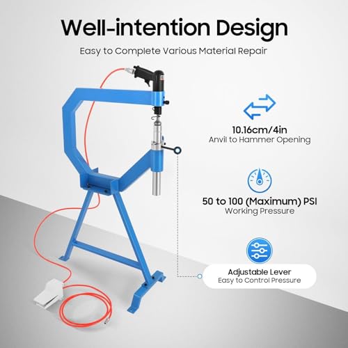 Pneumatic Planishing Hammer with Foot Pedal, 3 Anvil Sizes O7467