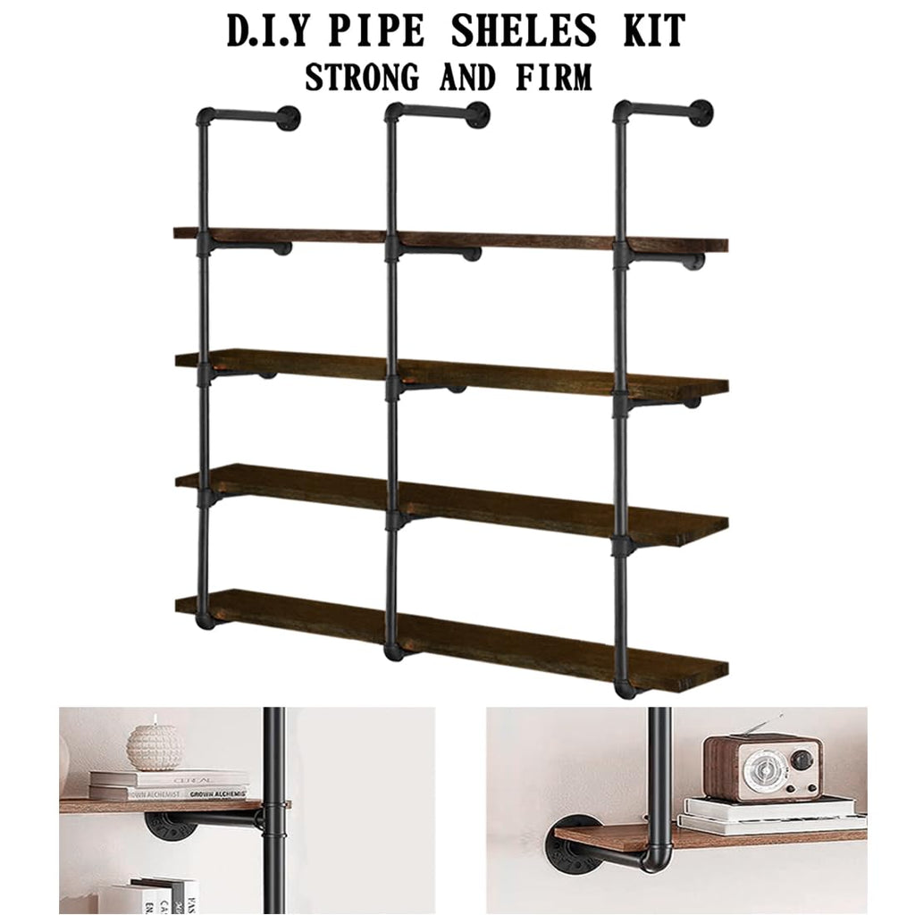 Industrial Iron Pipe 5-Tier Shelves V19836