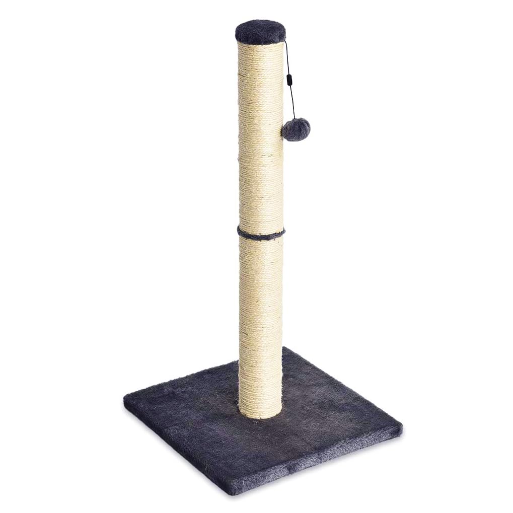 Cat Scratching Post with Dangling Ball Toy, Grey P3919