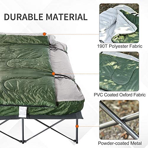 Folding Camping Cot with Pillows C15611