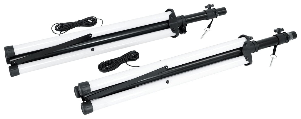12-Inch Powered PA Speakers 2-Pack with LED Stands C573