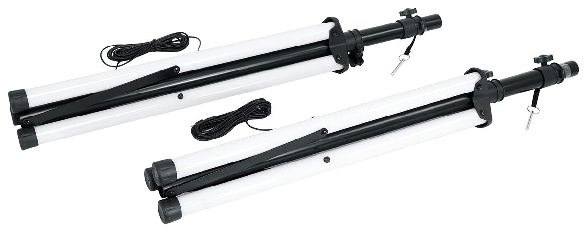 12-Inch Powered PA Speakers 2-Pack with LED Stands C573
