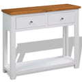 Solid Oak Wood Console Table Y327008