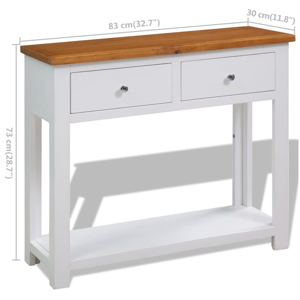 Solid Oak Wood Console Table Y327008