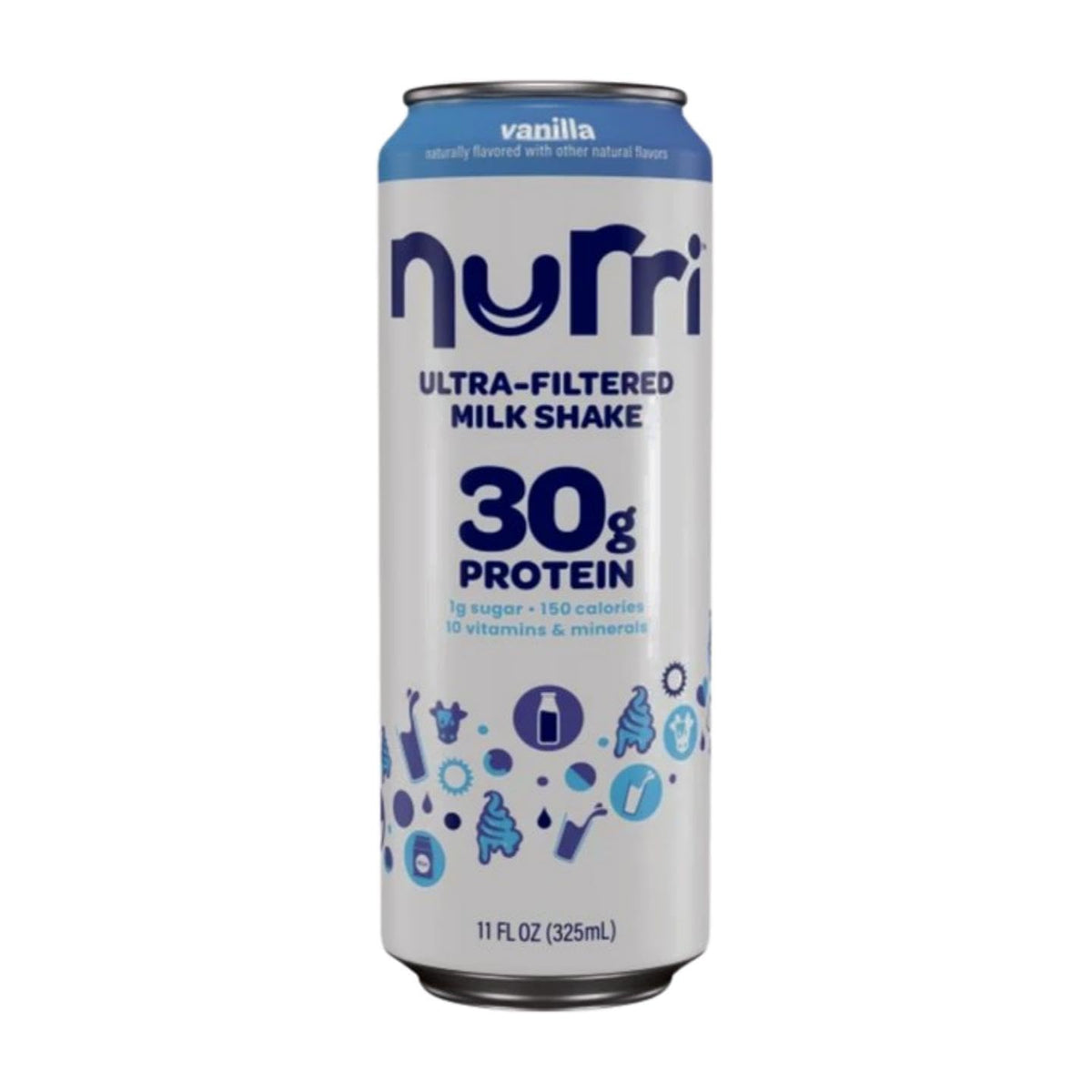 12 Pack Vanilla Milk Shake 30g Protein 1g Sugar Lactose-Free E349308
