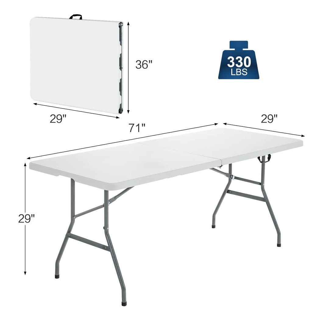 6FT Portable Folding Picnic Table with Handle I799970