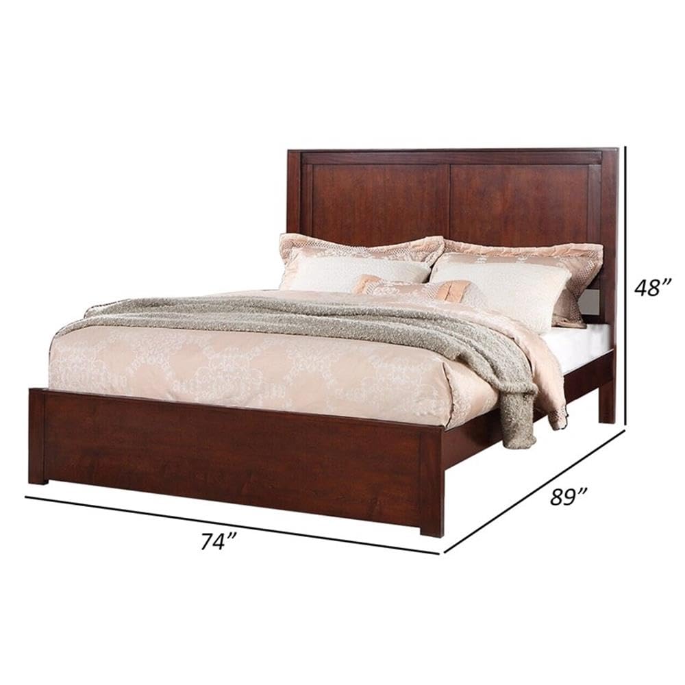 California King Solid Wood Platform Bed with Underbed Storage E5887