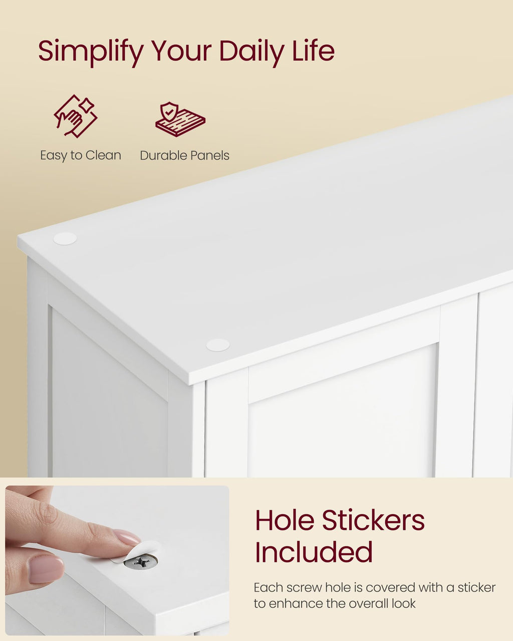 Floor Storage Cabinet with 2 Adjustable Shelves and 4 Doors G163601