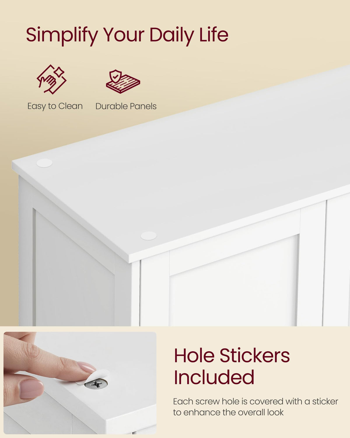 Floor Storage Cabinet with 2 Adjustable Shelves and 4 Doors G163601