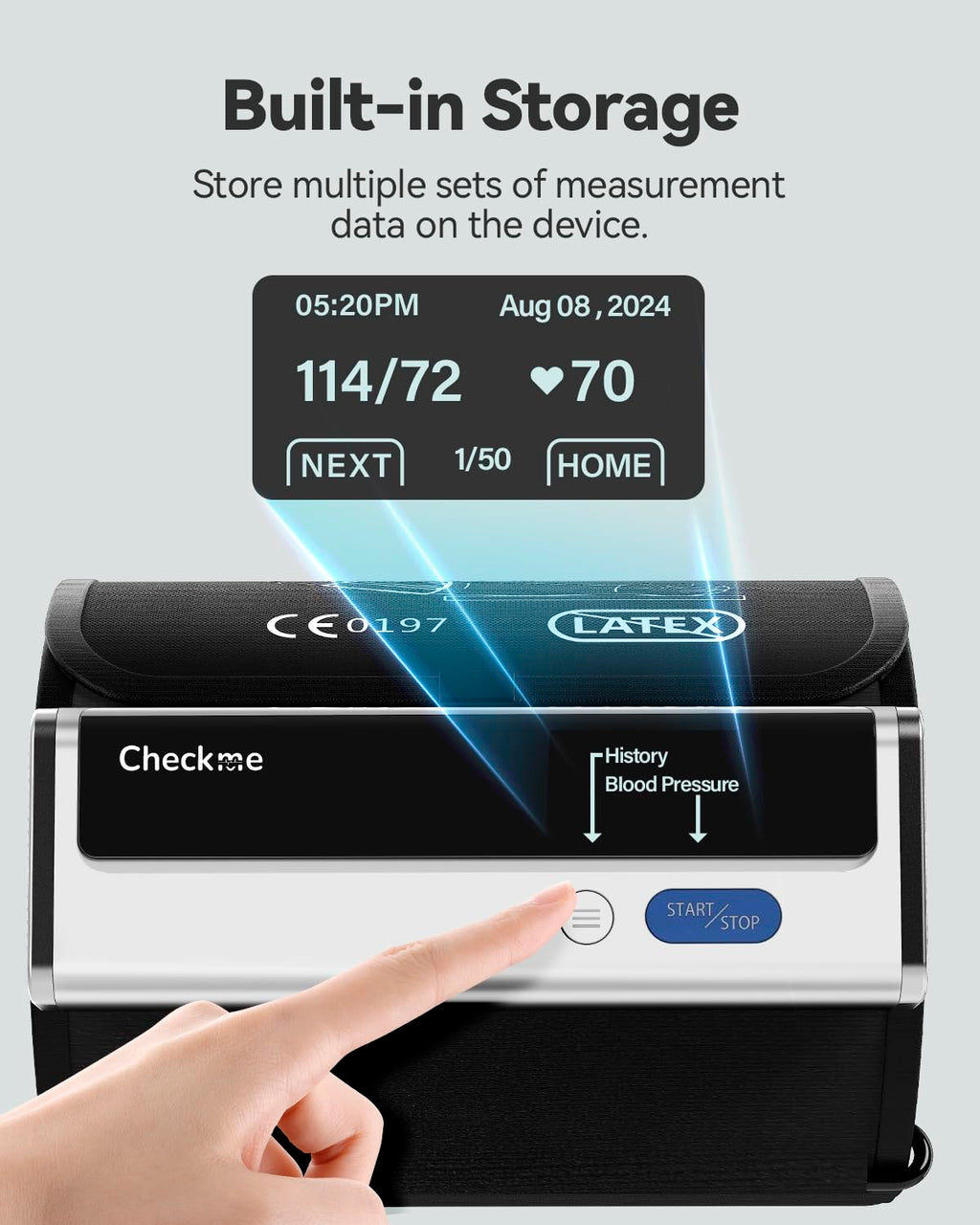 Upper Arm Blood Pressure Monitor with Bluetooth Cuff R10877
