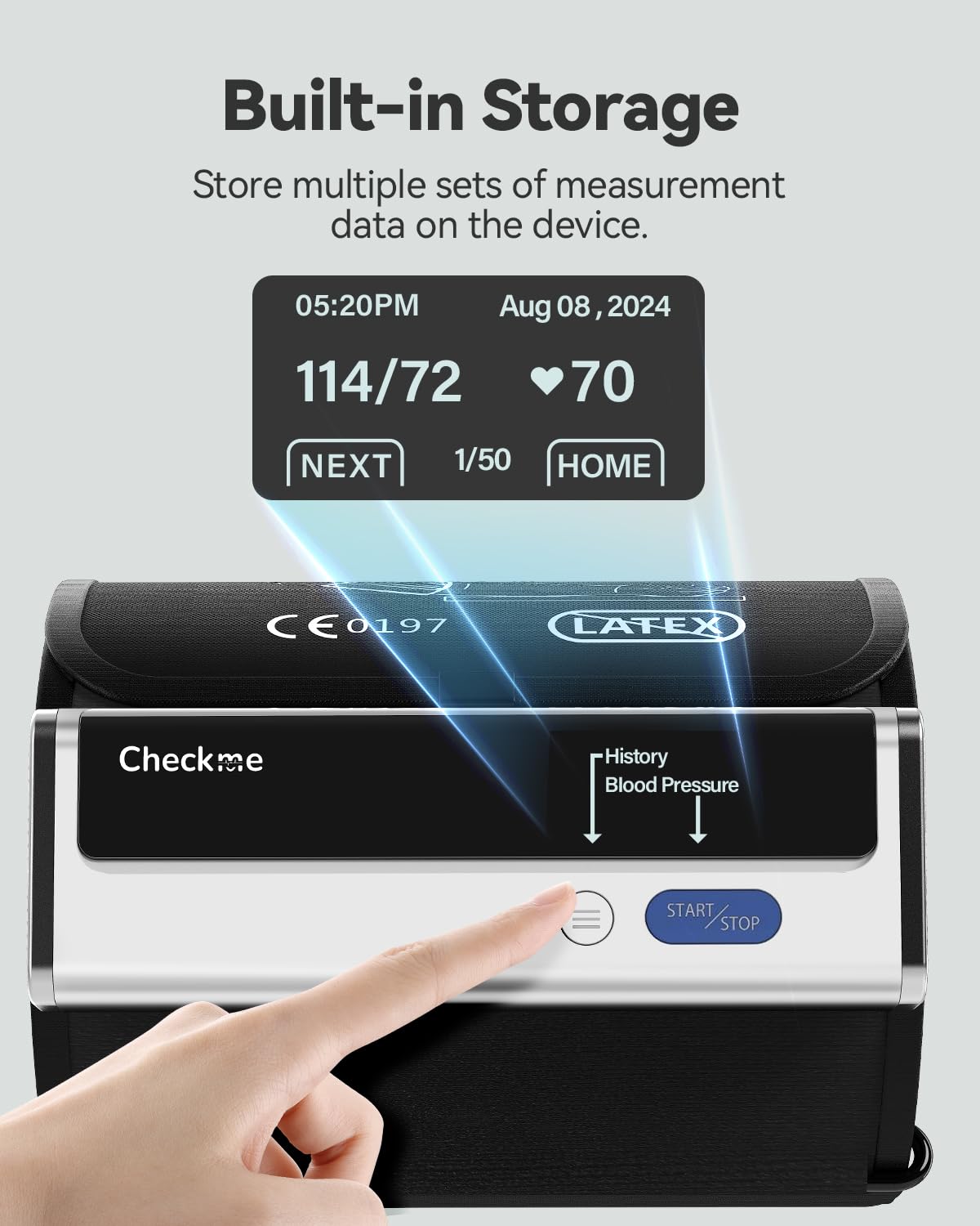 Upper Arm Blood Pressure Monitor with Bluetooth Cuff R10877
