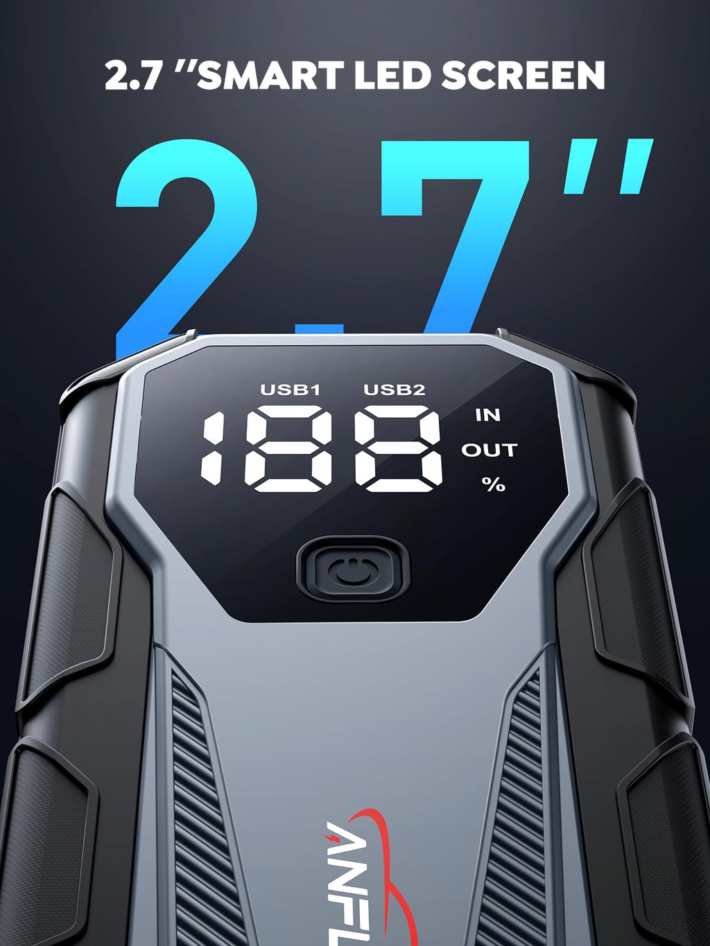 6000A 12V Portable Jump Starter with LED Display S35715