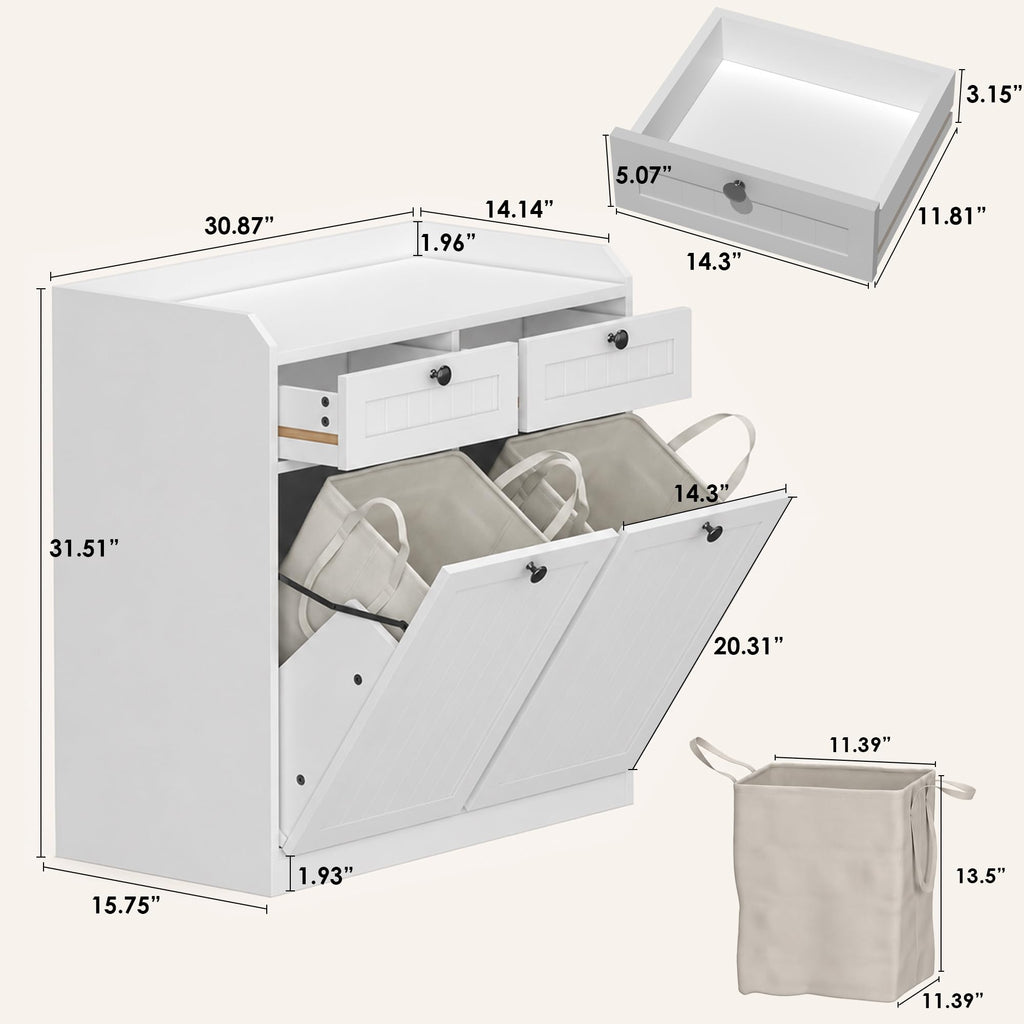 8 Gallon Double Tilt Out Trash Can Cabinet E75192