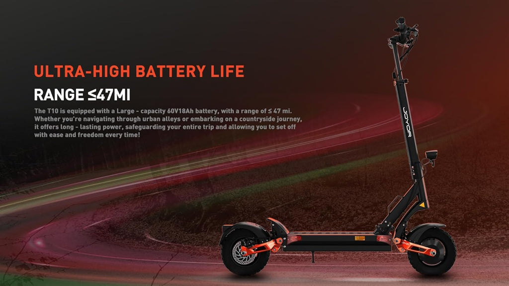 3000W Dual Motor 10" Tires Folding Electric Scooter Q700913