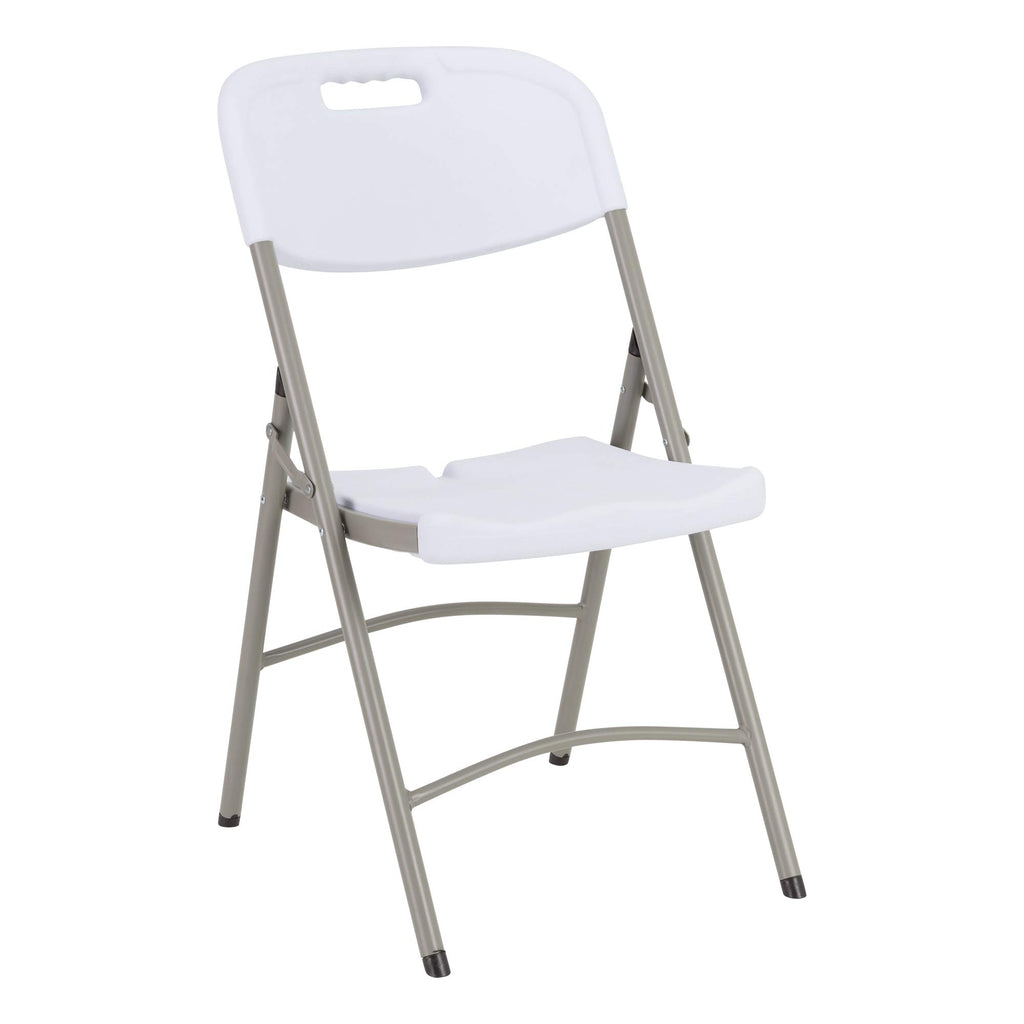 White Plastic Folding Chairs Set of 4 T995