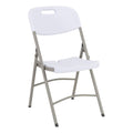 White Plastic Folding Chairs Set of 4 T995
