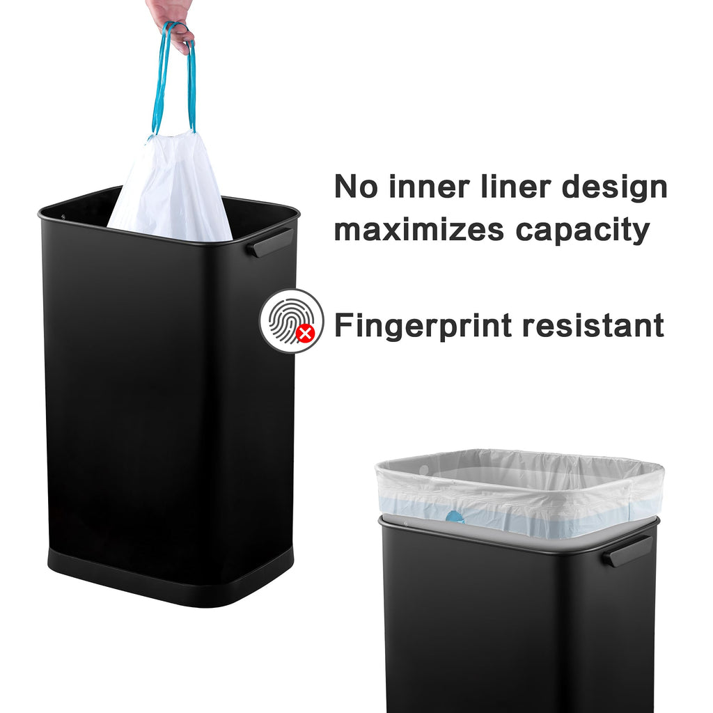13 Gallon Touchless Stainless Steel Trash Can Q1563