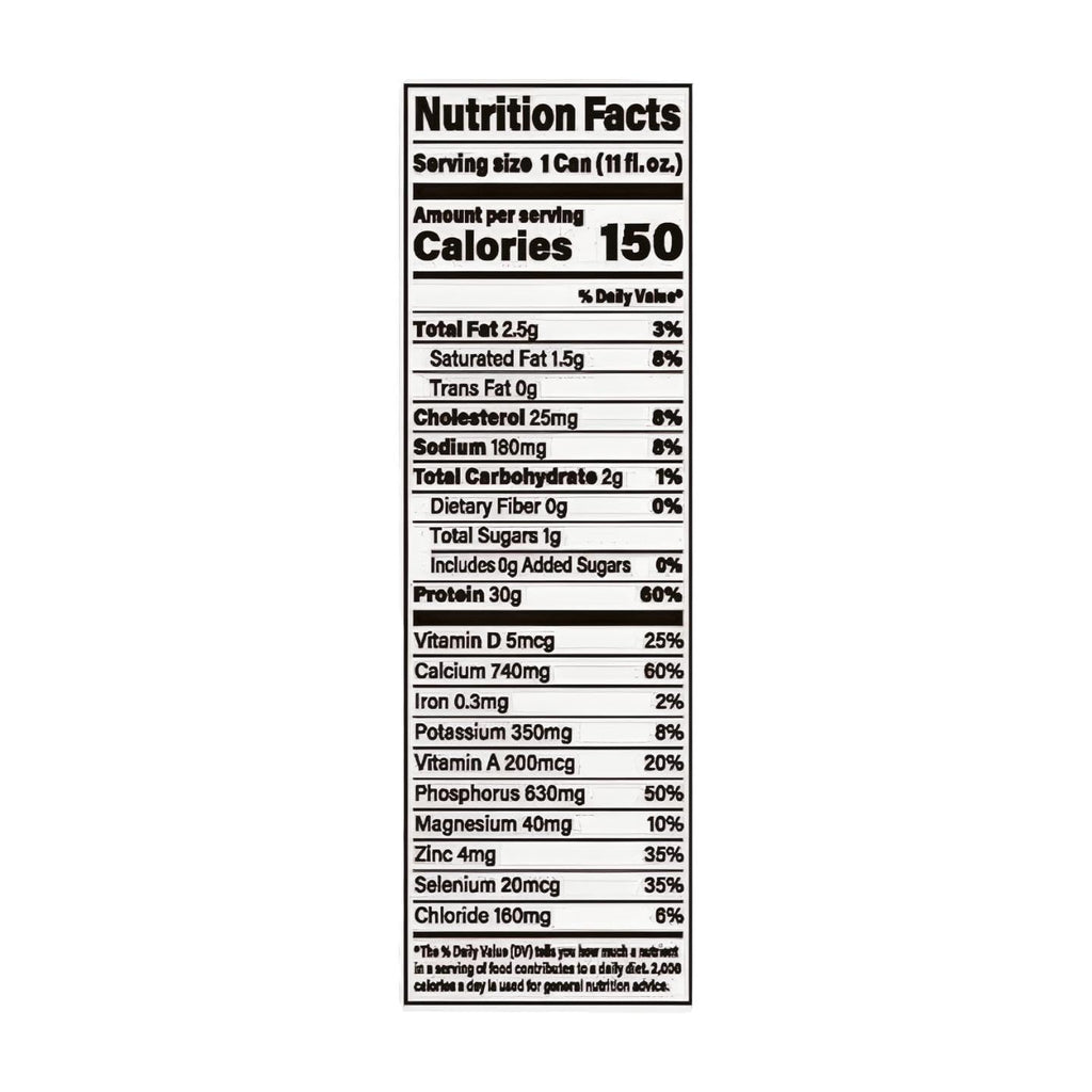 12 Pack Vanilla Milk Shake 30g Protein 1g Sugar Lactose-Free E349308