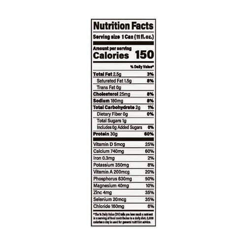 12 Pack Vanilla Milk Shake 30g Protein 1g Sugar Lactose-Free E349308