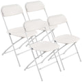 4 Pack Folding Plastic Chairs with Metal Frame Y18227