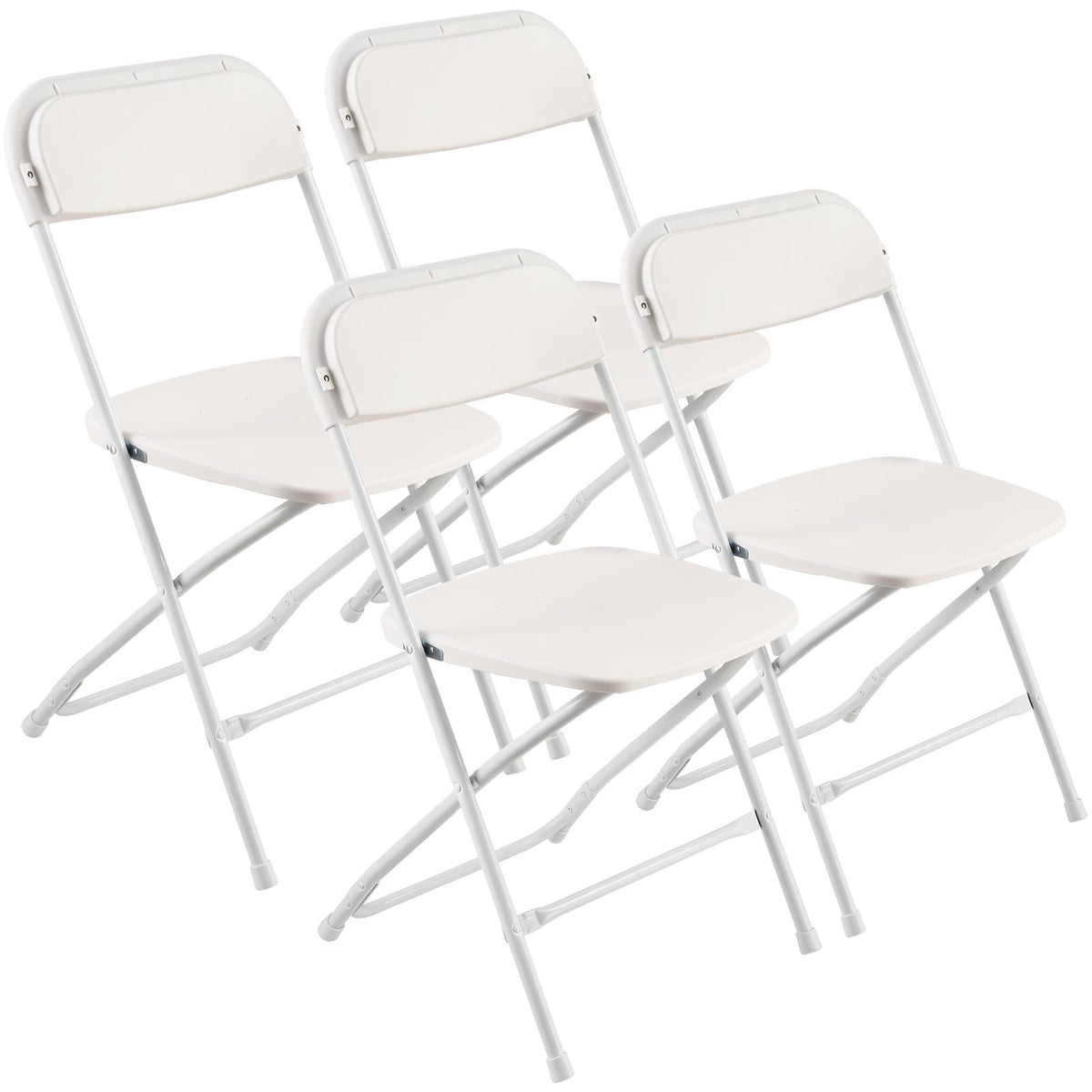 4 Pack Folding Plastic Chairs with Metal Frame Y18227