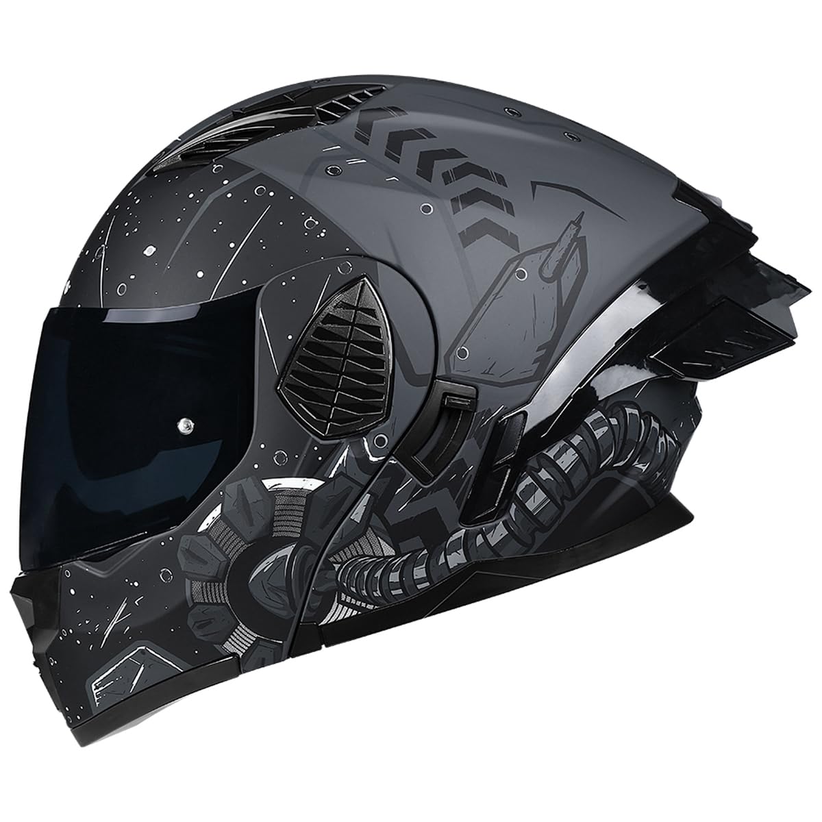 Full Face Flip Up Motorcycle Helmet Dual Visor DOT Approved A7639