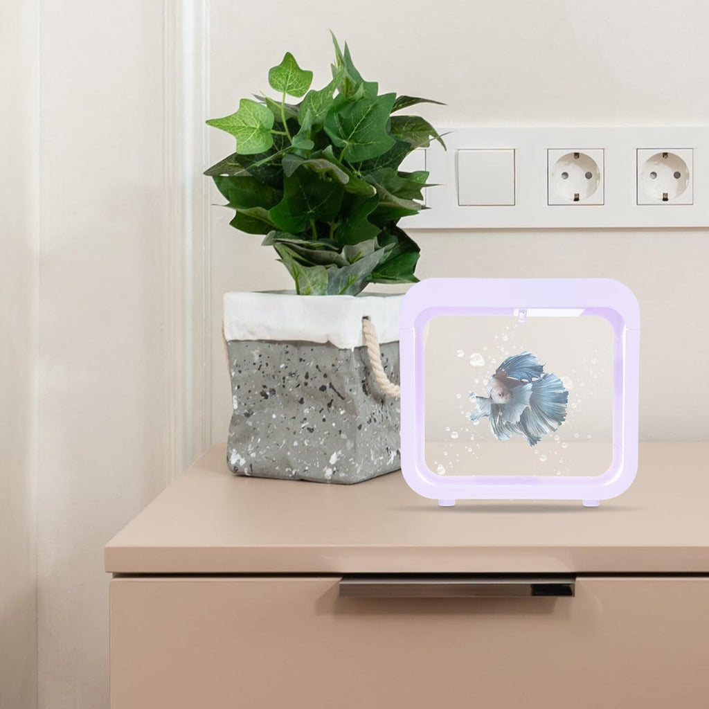 Betta Fish Tank Desktop Aquarium with LED Light C742