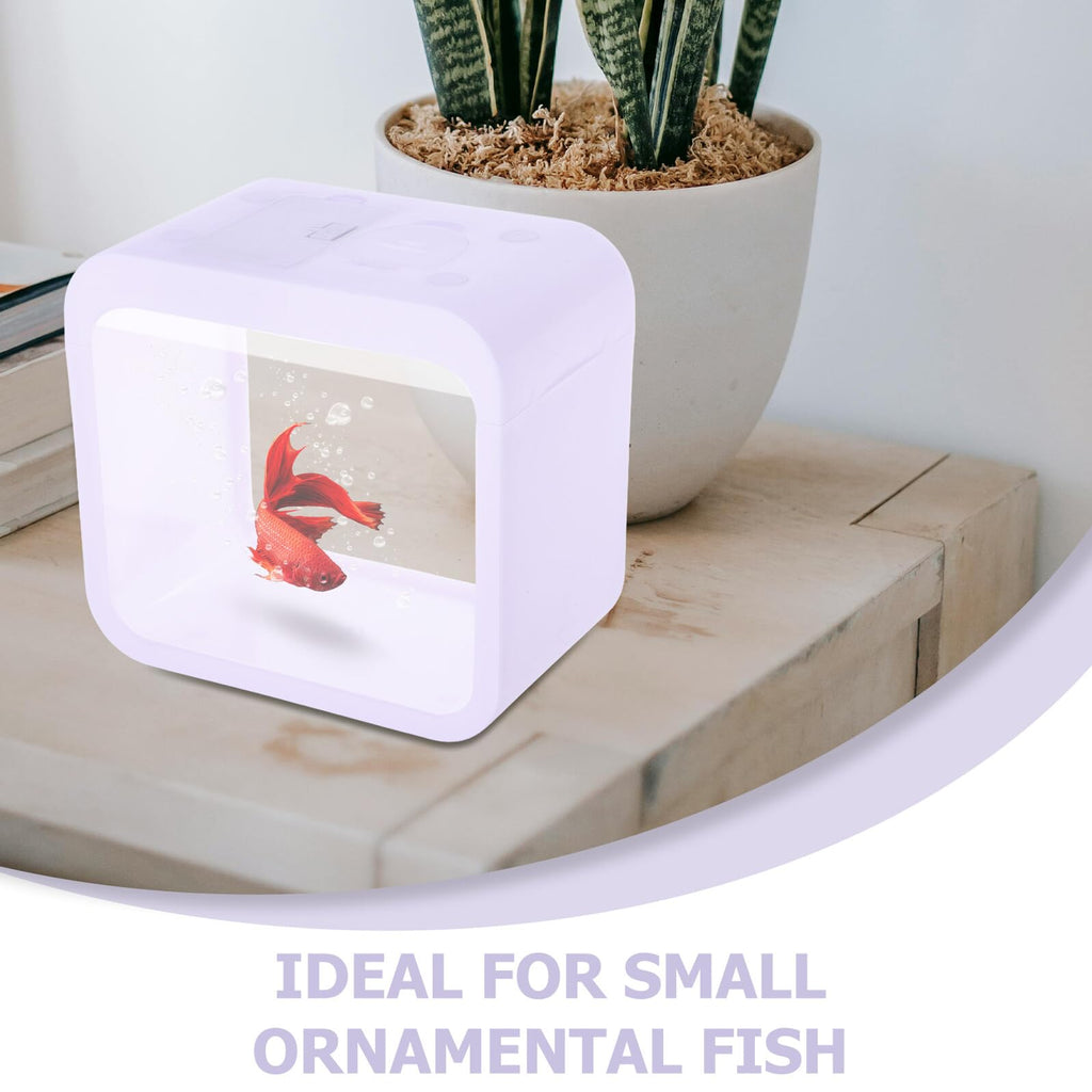 Betta Fish Tank Desktop Aquarium with LED Light C742