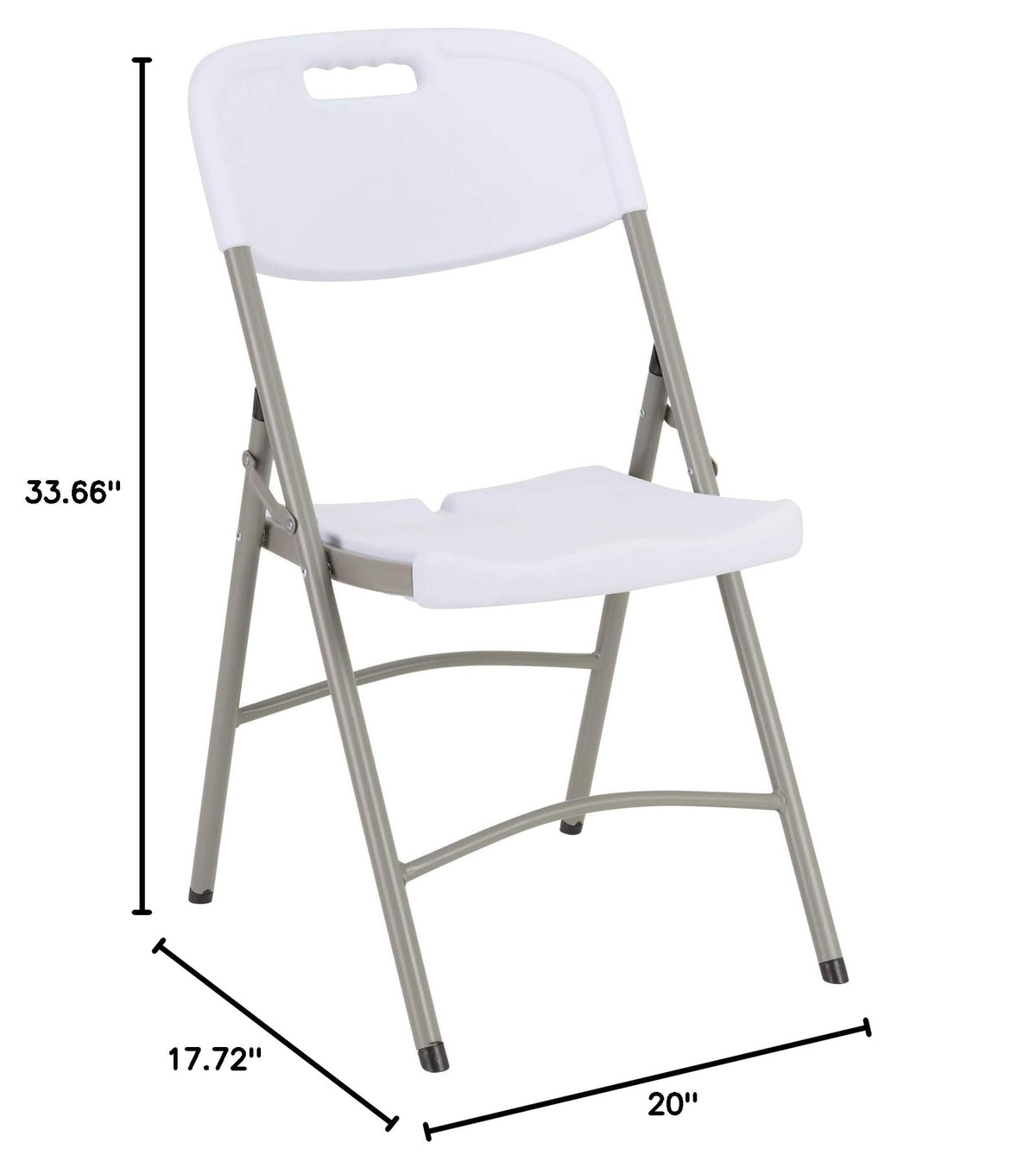White Plastic Folding Chairs Set of 4 T995