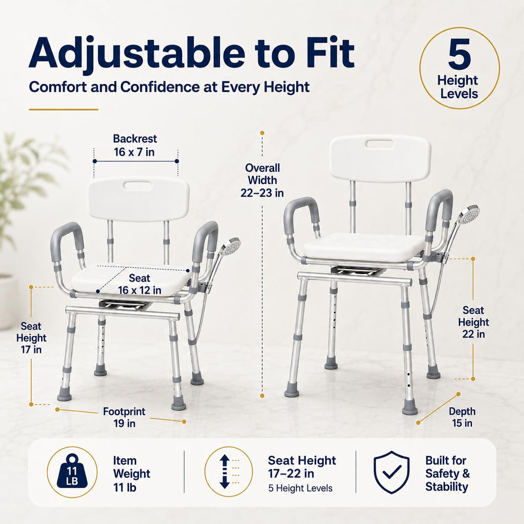 Adjustable Swivel Shower Chair Q270