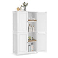 Floor Storage Cabinet with 2 Adjustable Shelves and 4 Doors G163601