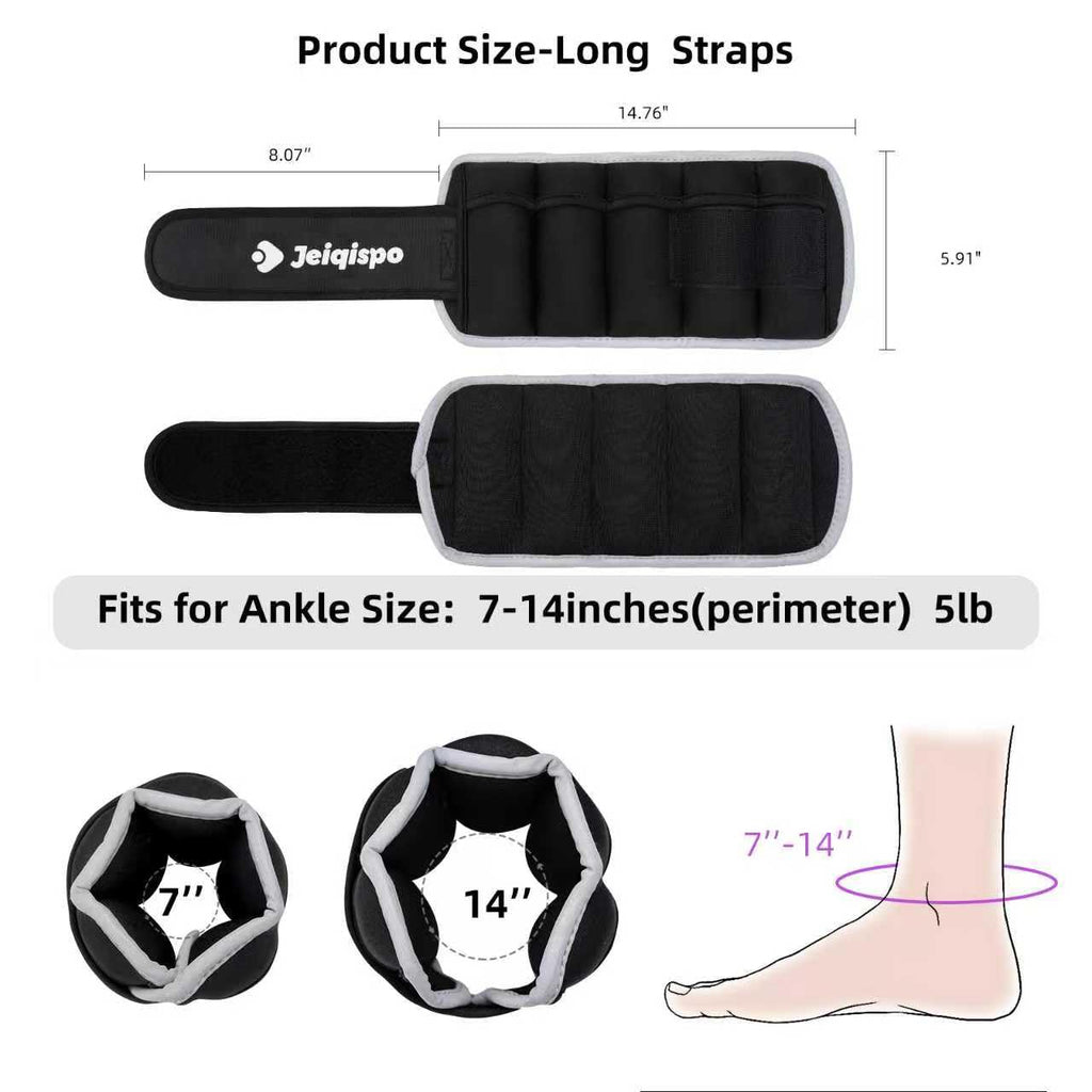 Adjustable Ankle Weights 1 Pair Removable Weight Y952