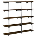 Industrial Iron Pipe 5-Tier Shelves V19836