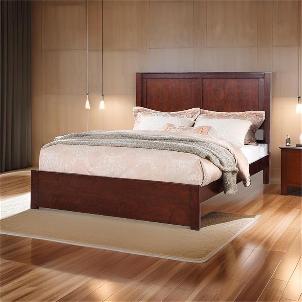California King Solid Wood Platform Bed with Underbed Storage E5887