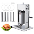 Manual 5L Stainless Steel Sausage Stuffer with 5 Stuffing Tubes Z64898