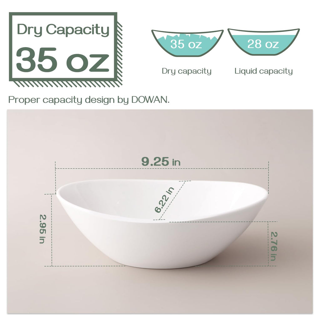 9.25" Oval Serving Bowls Set of 4 S688
