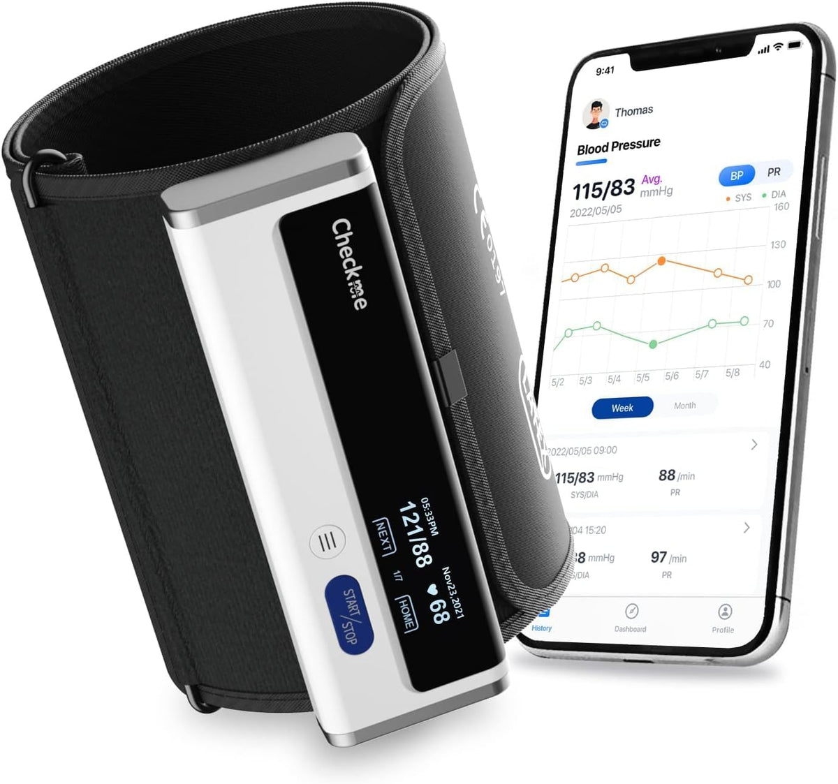 Upper Arm Blood Pressure Monitor with Bluetooth Cuff R10877