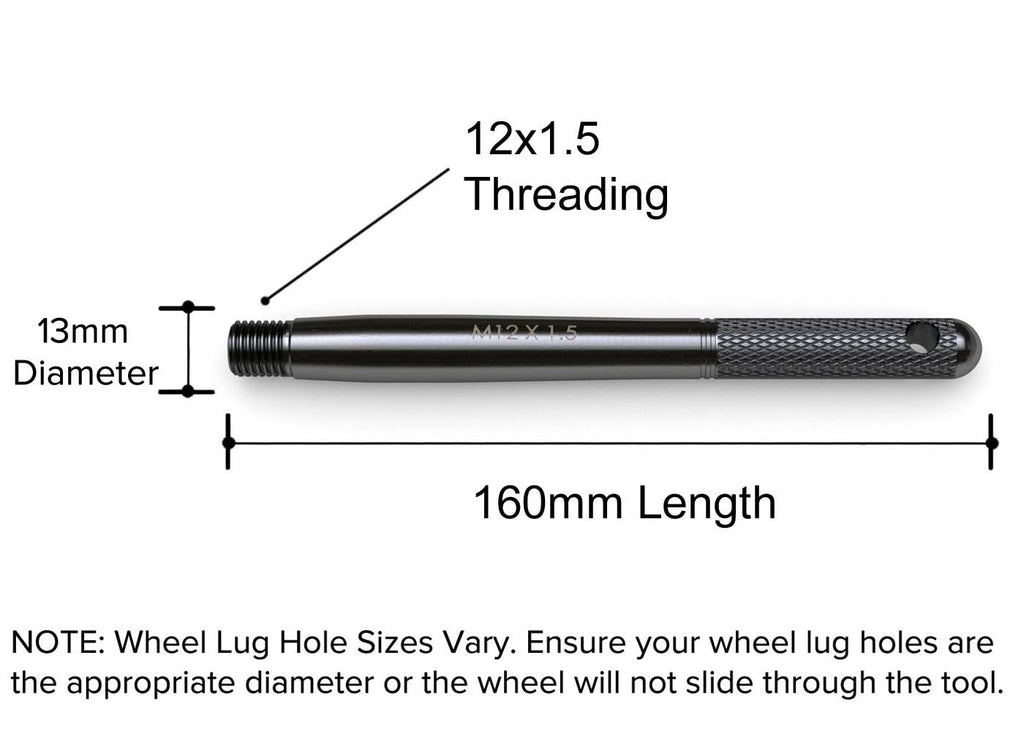 Wheel Hanger M12x1.5 160mm Black Pack of 2 J7490