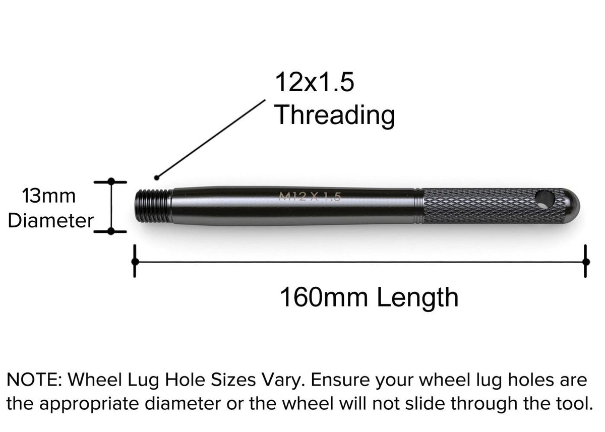 Wheel Hanger M12x1.5 160mm Black Pack of 2 J7490