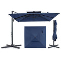 10 FT Navy Blue Cantilever Patio Umbrella T369