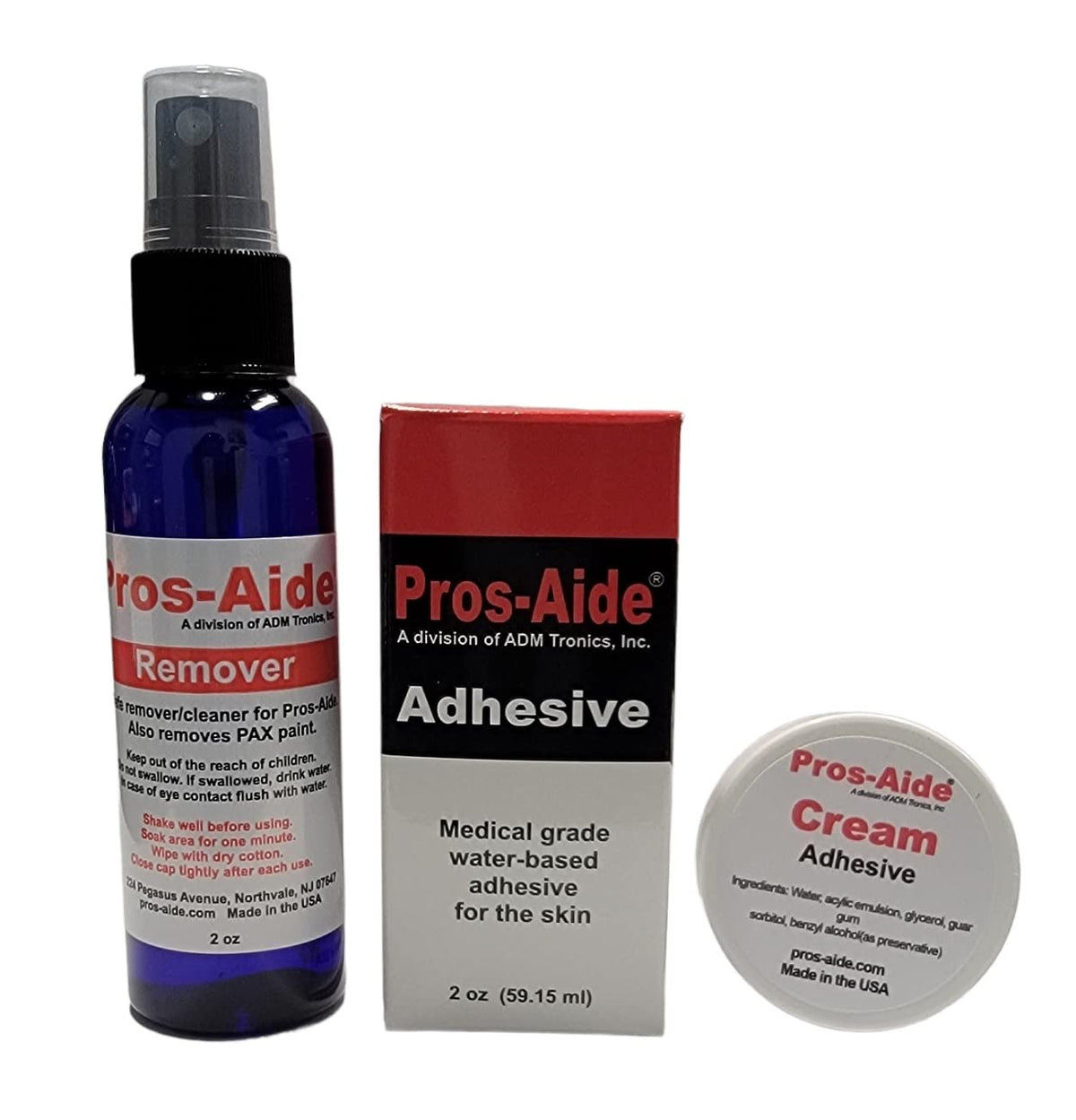 Medical Grade Prosthetic Adhesive, Remover, and Cream E50004
