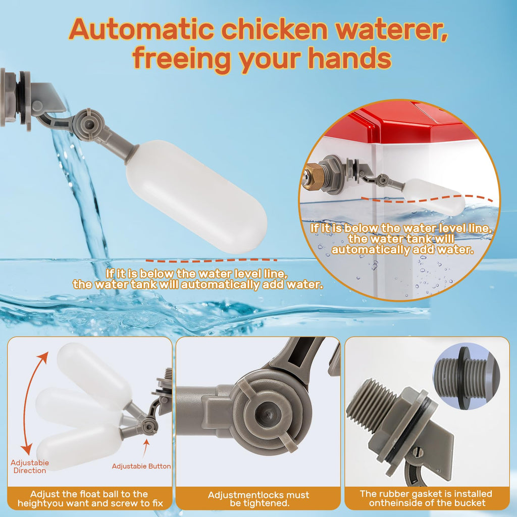 Automatic Chicken Waterer with Stainless Steel Hose I9738