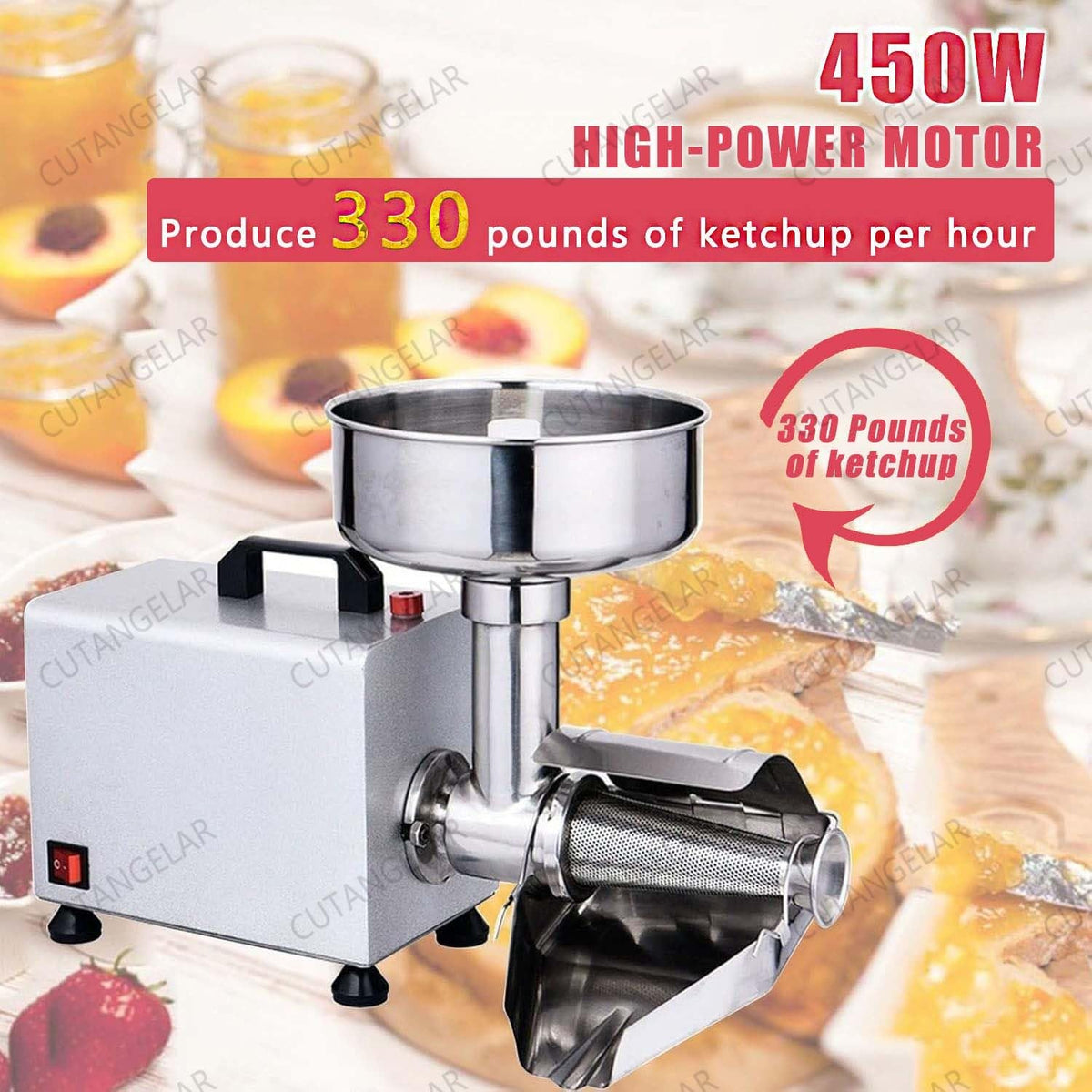 450W Electric Food Press with Steel Filter S5979