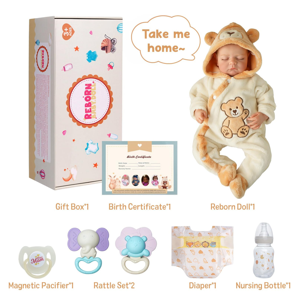 17 Inch Reborn Baby Dolls Boy H3367