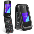 4G Flip Phone Unlocked Dual Screen Basic Phone Black V23358