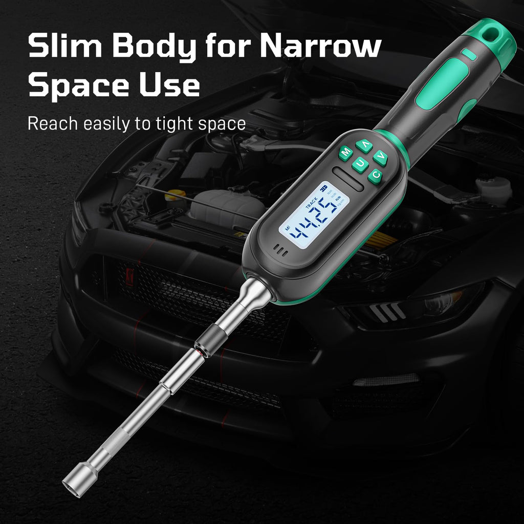 Digital Torque Screwdriver Set, 1/4″ Drive, 19 Bits, 5 Short Sockets E4533