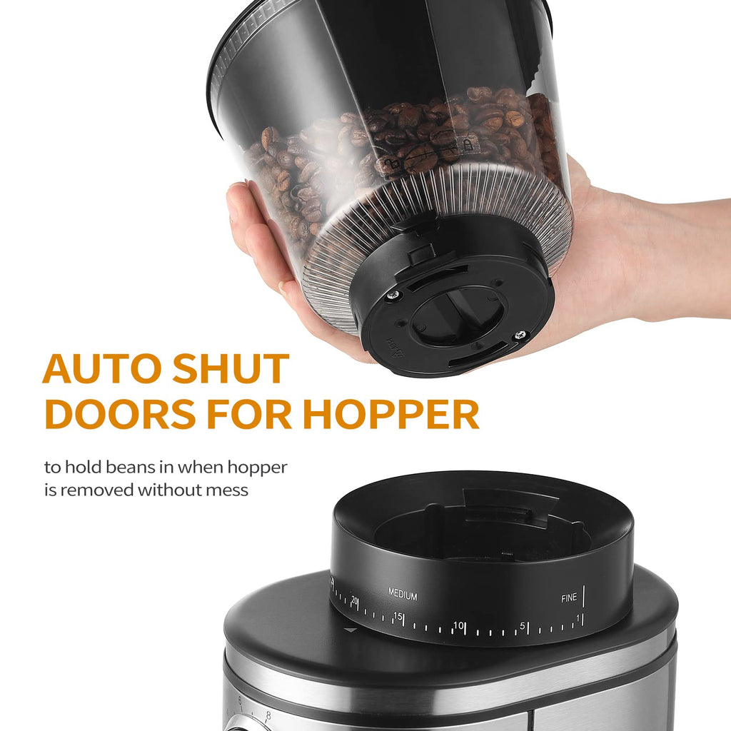 Electric Conical Burr Coffee Grinder with 30 Adjustable Grind Settings F874790