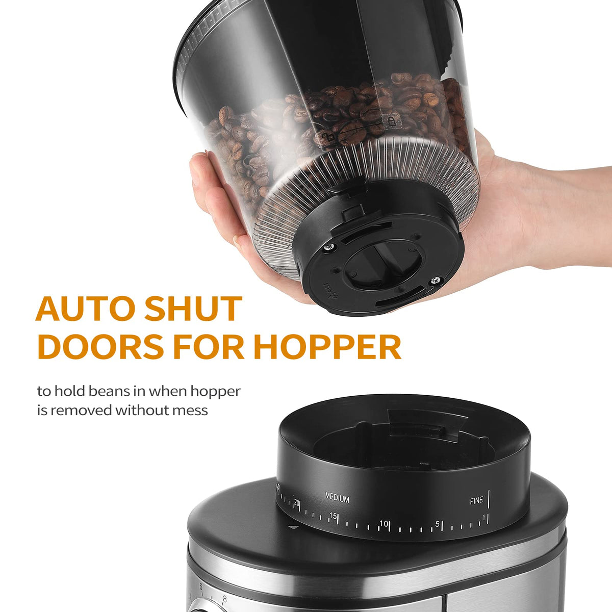 Electric Conical Burr Coffee Grinder with 30 Adjustable Grind Settings F874790